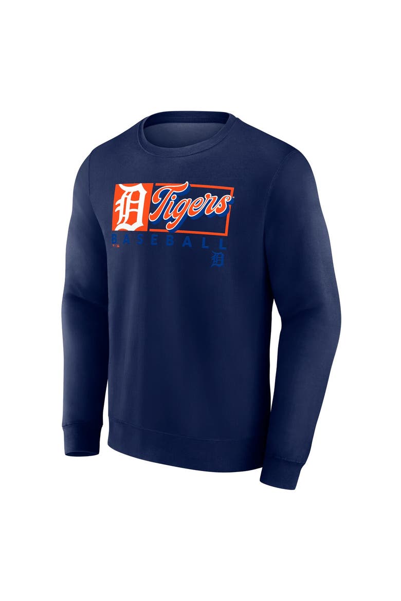 Men's Fanatics Navy Detroit Tigers Focus Fleece Pullover Sweatshirt, Alternate, color, Navy