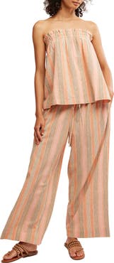 Free People Corfu Stripe Sleeveless Top & Wide Leg Pants