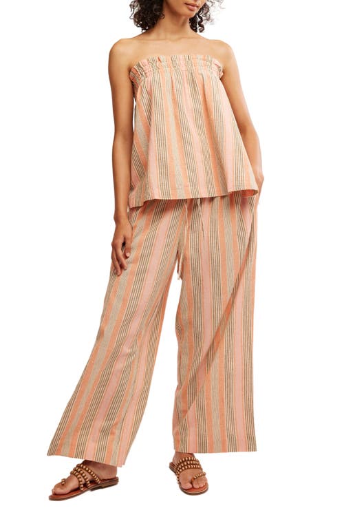 FREE PEOPLE FREE PEOPLE CORFU STRIPE SLEEVELESS TOP & WIDE LEG PANTS