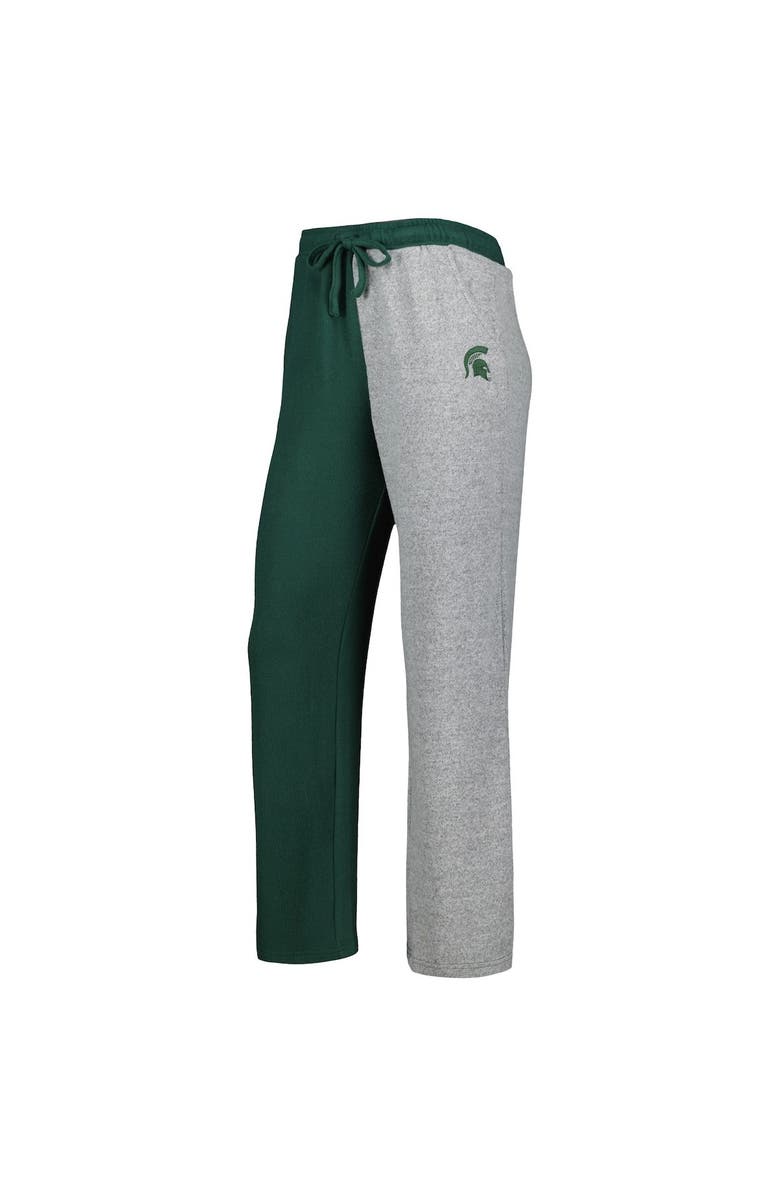 ZOOZATZ Women's ZooZatz Green/Gray Michigan State Spartans Colorblock Cozy Tri-Blend Lounge Pants, Alternate, color, Green