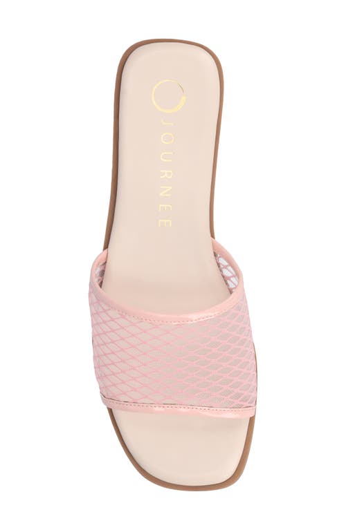 Journee Collection Breckley Flat Slide Sandal In Pink