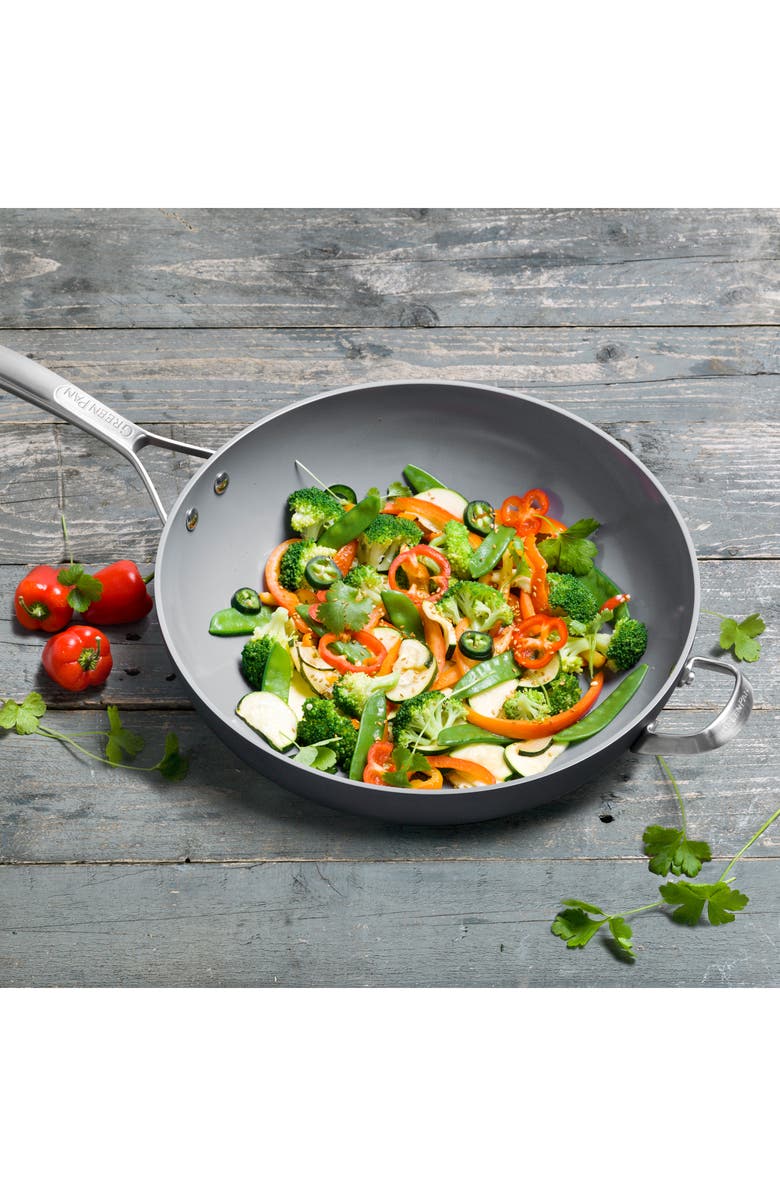 GreenPan Paris 12 1/2-Inch Anodized Aluminum Ceramic Nonstick Wok, Alternate, color, 