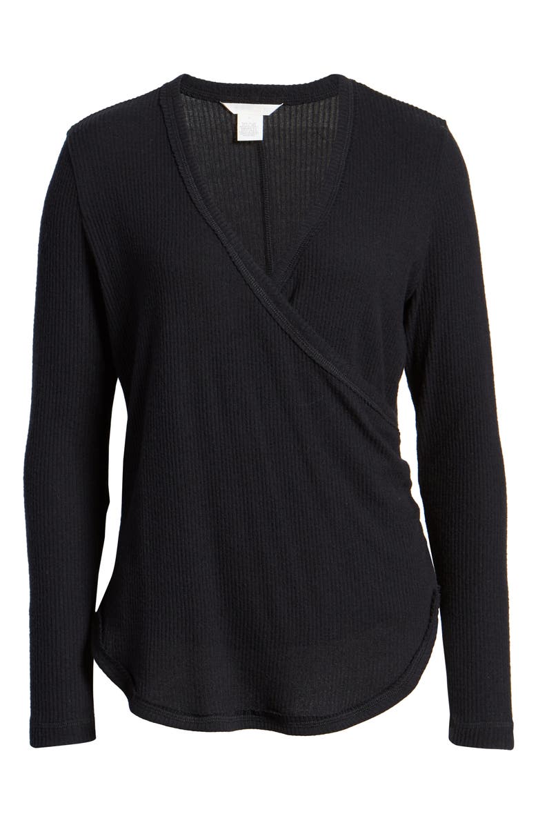 Caslon<sup>®</sup> Rib Crossover Top, Alternate, color, 