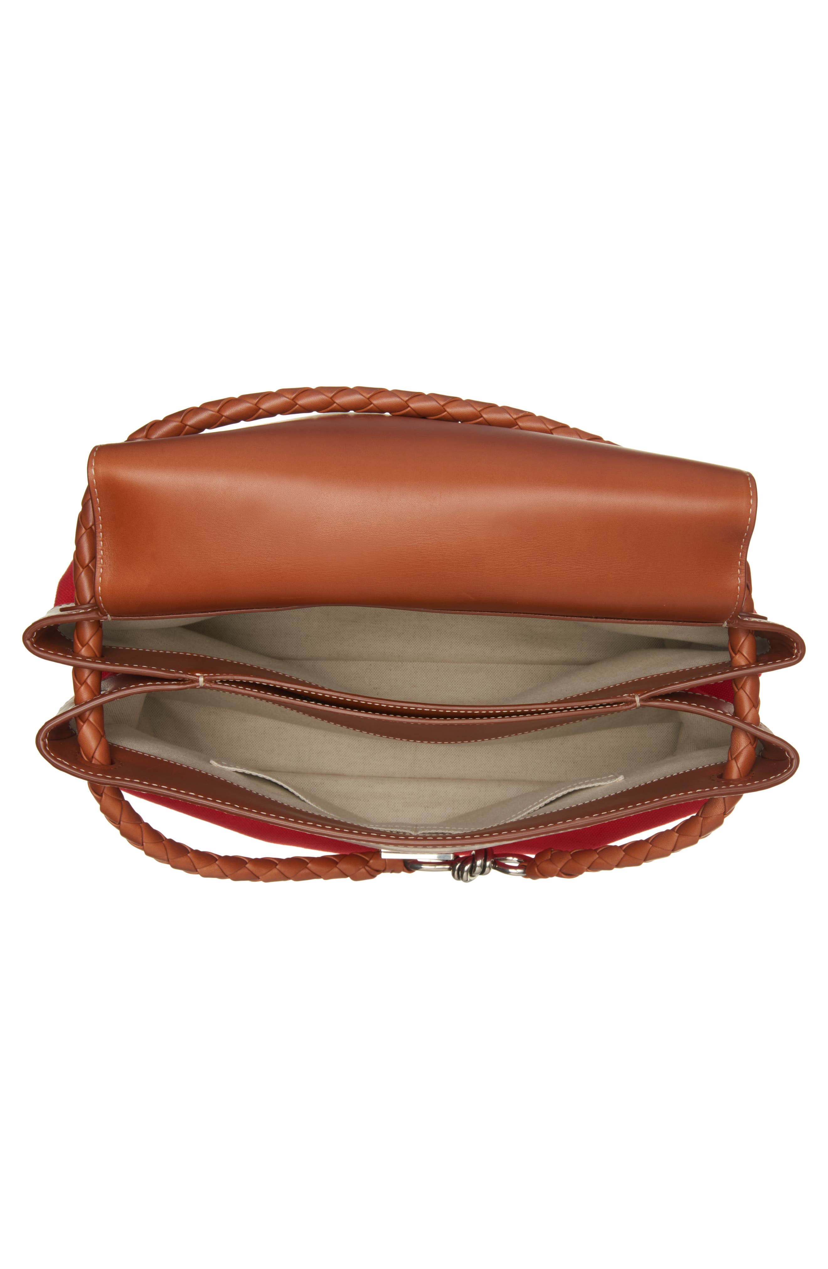 Bottega Veneta Andiamo Mixed Media Messenger Bag, Alternate, color, 6544 Sca/ Li W-Na/ Li W-V.s