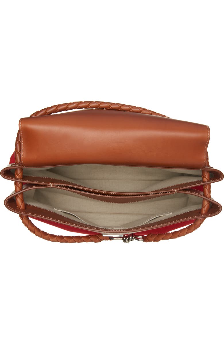 Bottega Veneta Andiamo Mixed Media Messenger Bag, Alternate, color, 6544 Sca/ Li W-Na/ Li W-V.s