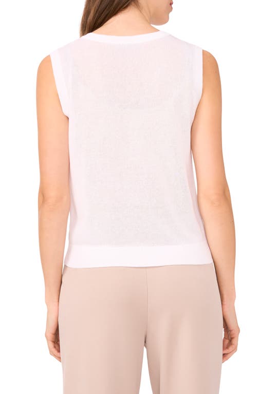 HALOGENR HALOGEN(R) SLEEVELESS BUTTON-UP SWEATER