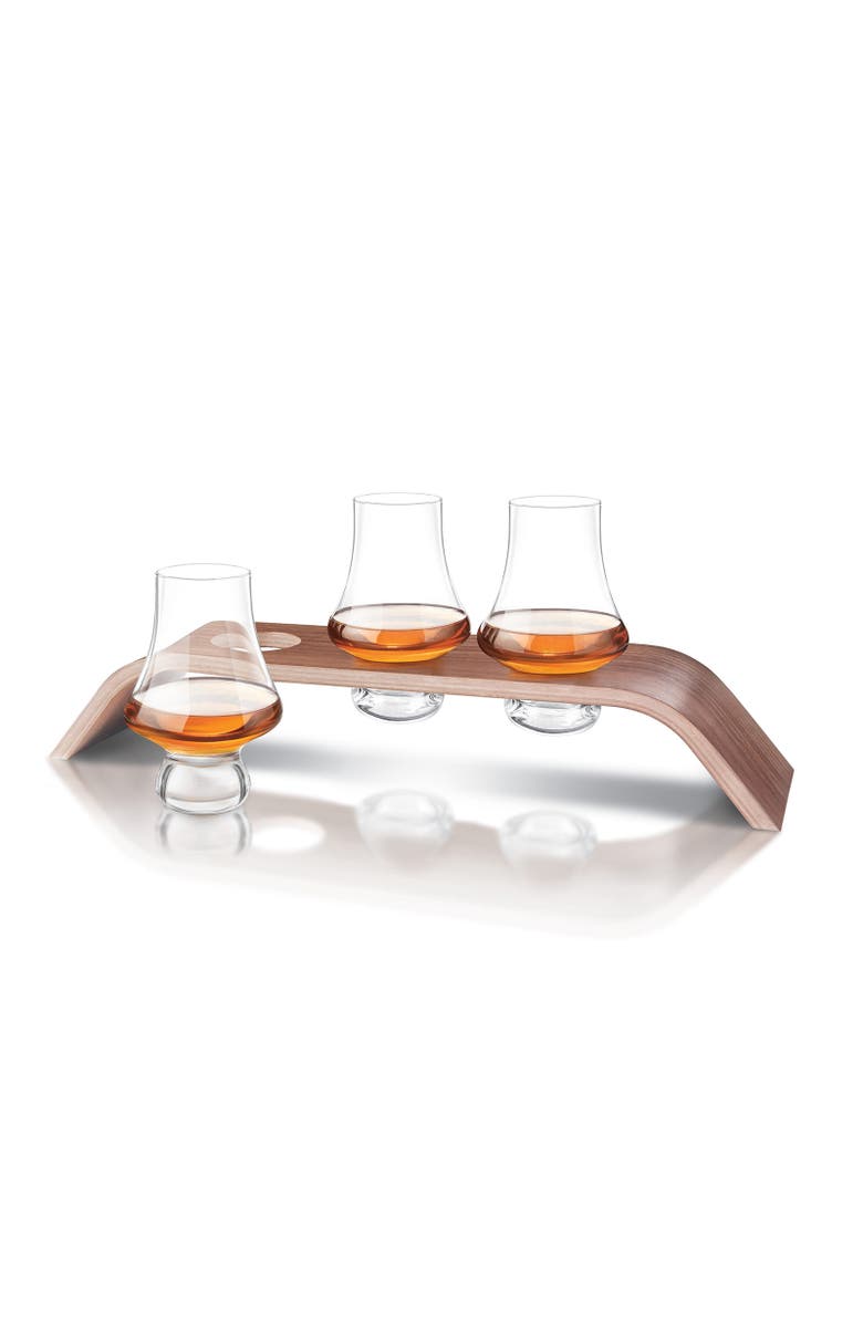 FINAL TOUCH 4 Piece Whiskey Flight Tasting Set, Main, color, Clear