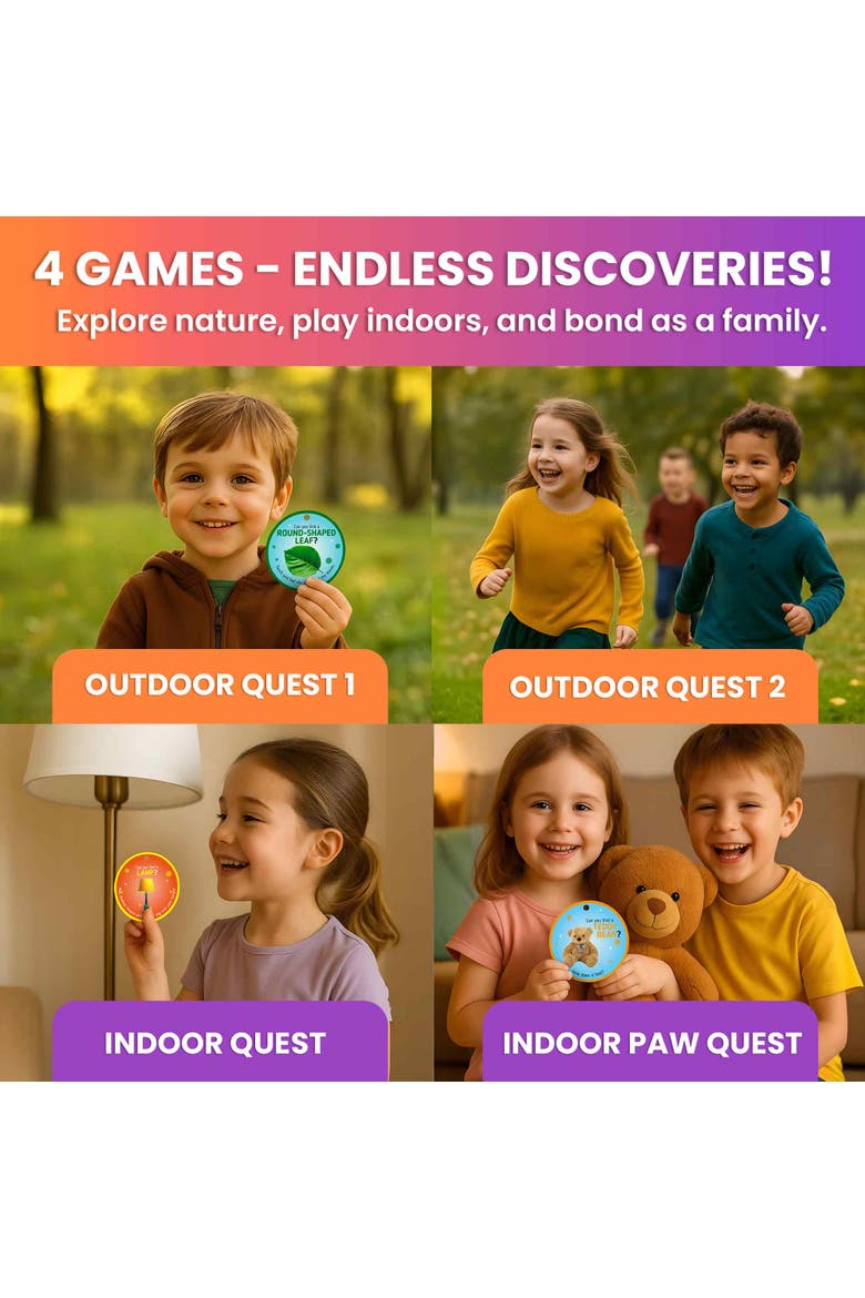 Activity Cards Scavenger Hunt Set for Toddlers, Alternate, color, Set of 4