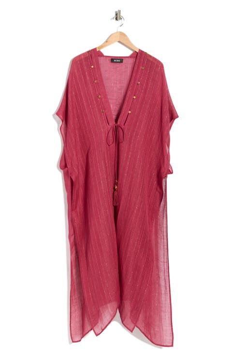 Pinstripe Woven Duster