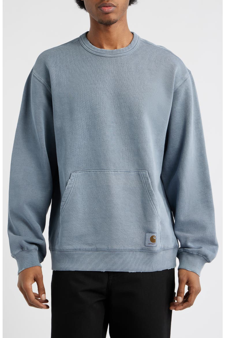 Torion Distressed Sweatshirt, Main, color, OFFICE BLUE (GRIND WASH)