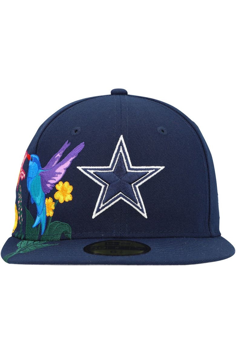 Men's New Era  Navy Dallas Cowboys Blooming 59FIFTY Fitted Hat, Alternate, color, Navy