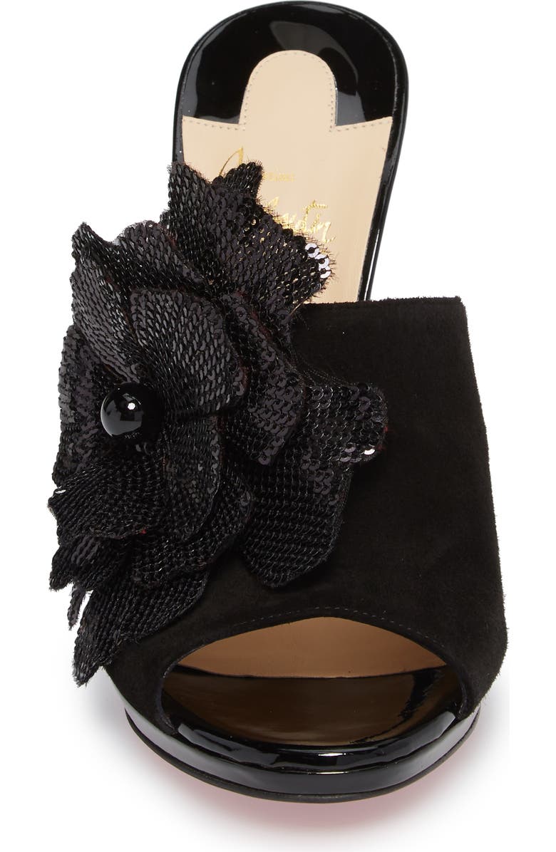 Christian Louboutin Submuline Sequin Flower Mule, Alternate, color,