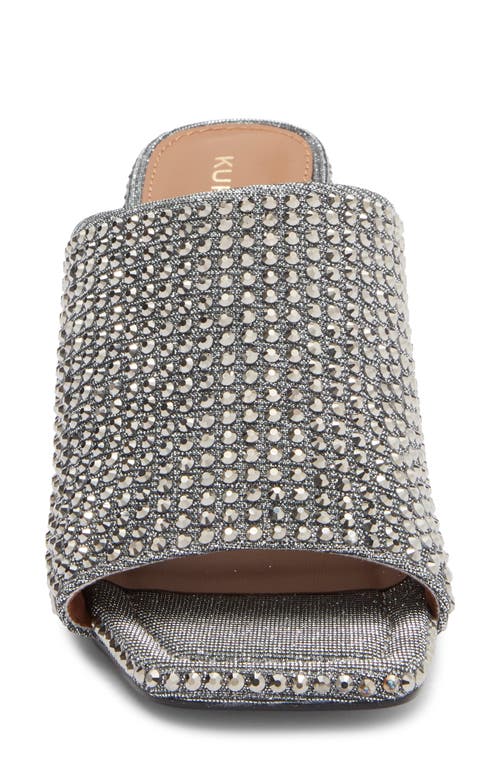 Kurt Geiger London Crystal High Mule In Silver
