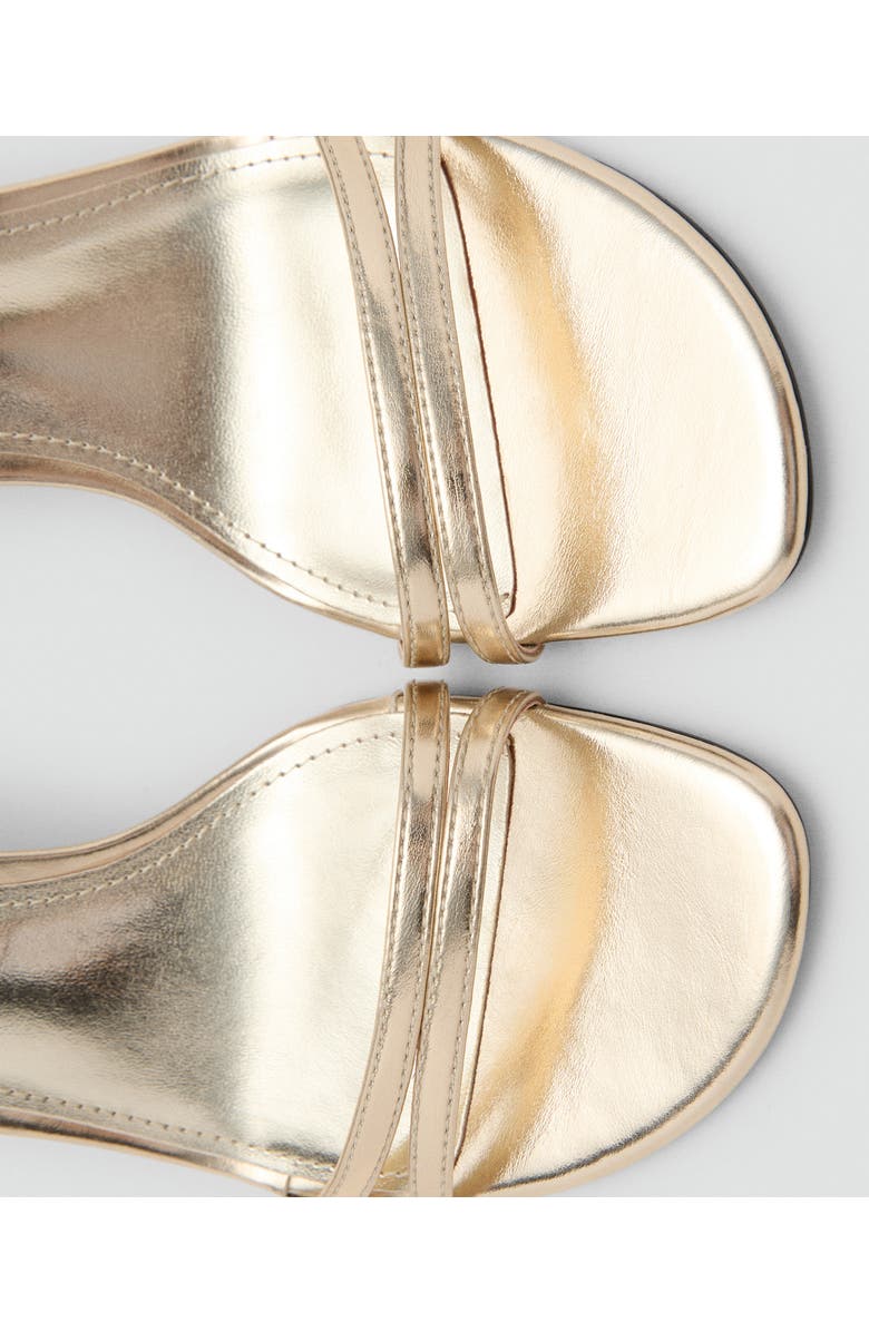 MANGO Ankle Strap Sandal, Alternate, color, Gold