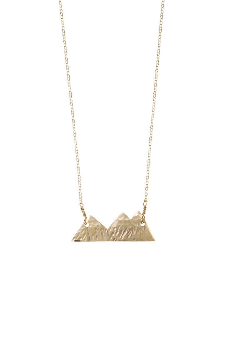 Three Sisters Mountain Necklace, Main, color, GOLD