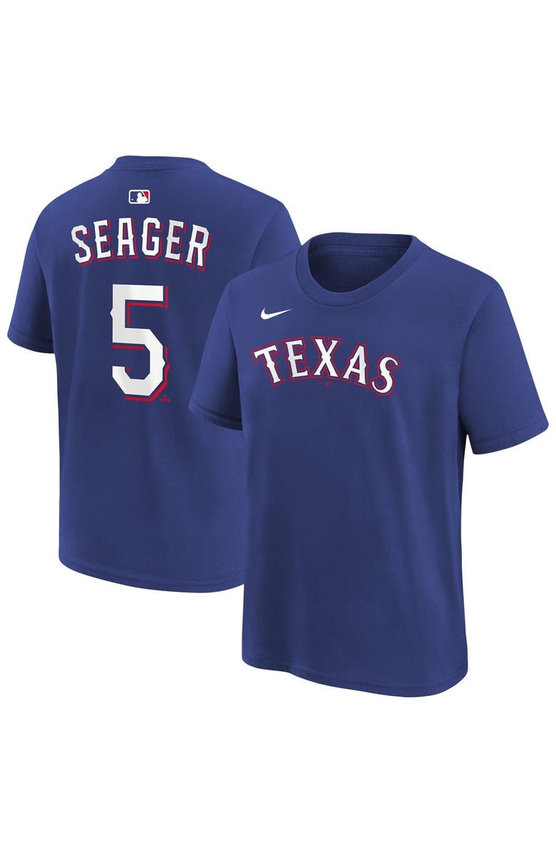 Nike Youth Nike Corey Seager Royal Texas Rangers Name & Number T-Shirt, Main, color, Royal