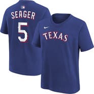 Nike Youth Nike Corey Seager Royal Texas Rangers Name & Number T-Shirt