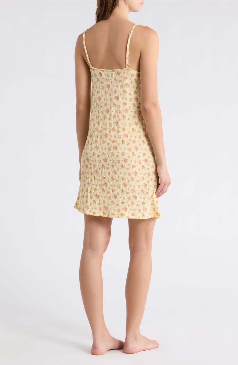 French Connection Ruffle Neck Chemise, Alternate, color, Pale Yellow