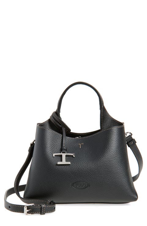 Micro Leather Top Handle Bag