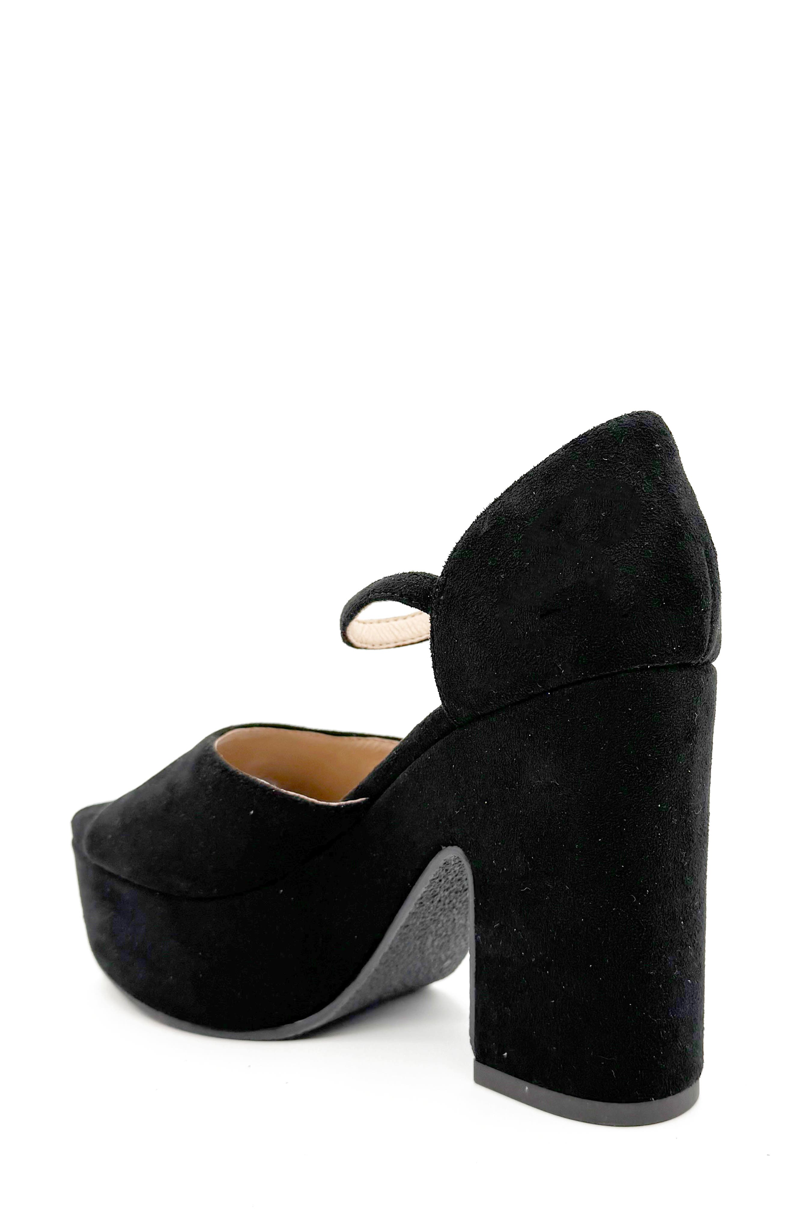 CHELSEA CREW Quill Platform Sandal, Alternate, color, Black Micro