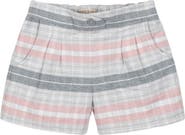 Hope & Henry Baby Girls' Organic Pleated Flannel Short, Infant