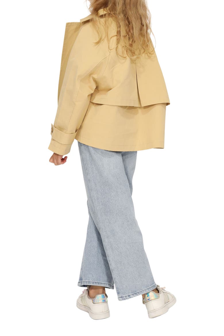 Matilda Cropped Trench Coat, Alternate, color, Khaki