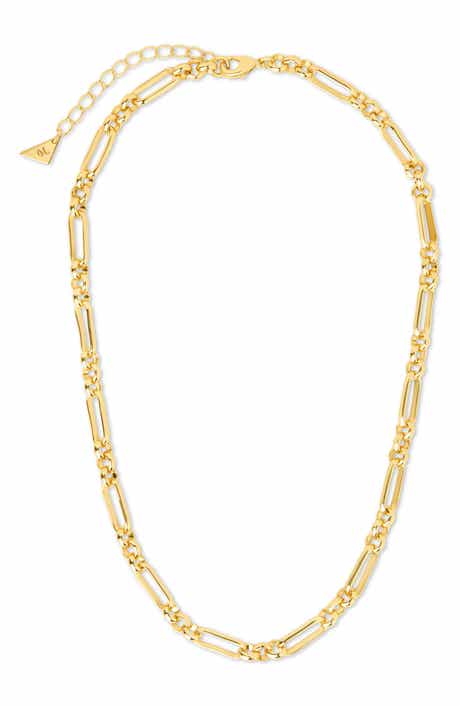 Sterling Forever Donata Mixed Link Chain Necklace
