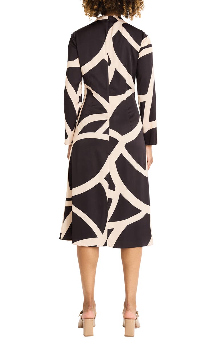 Maggy London Geo Print Asymmetric Dress, Alternate, color,