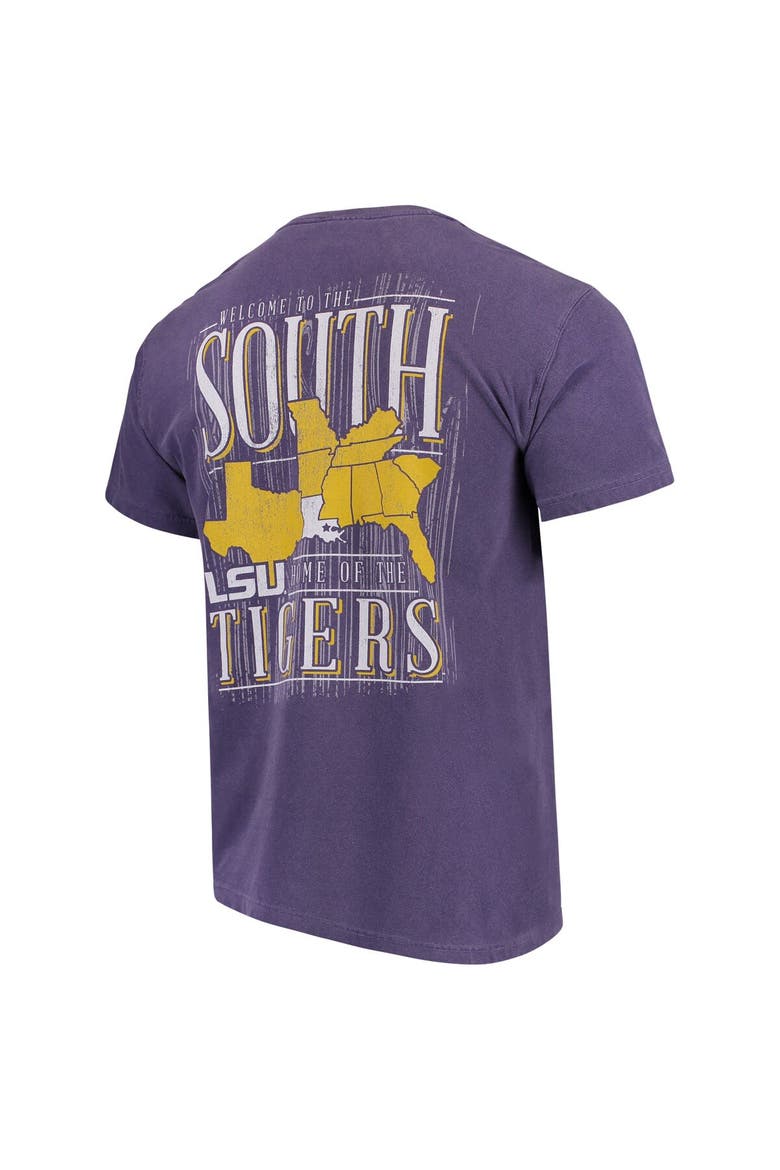Men's Purple LSU Tigers Welcome to the South Comfort Colors T-Shirt, Alternate, color, Purple