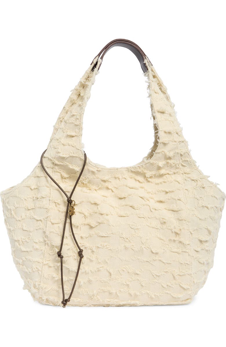Lucky Brand Pria Canvas Tote Bag, Main, color, Natural Checkered Denim