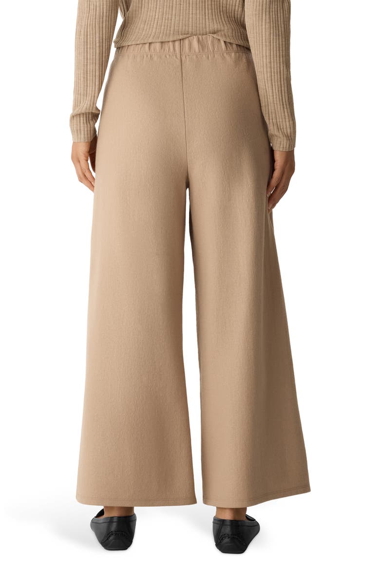 High Waist Wool Wide Leg Pants, Alternate, color, BISCUIT