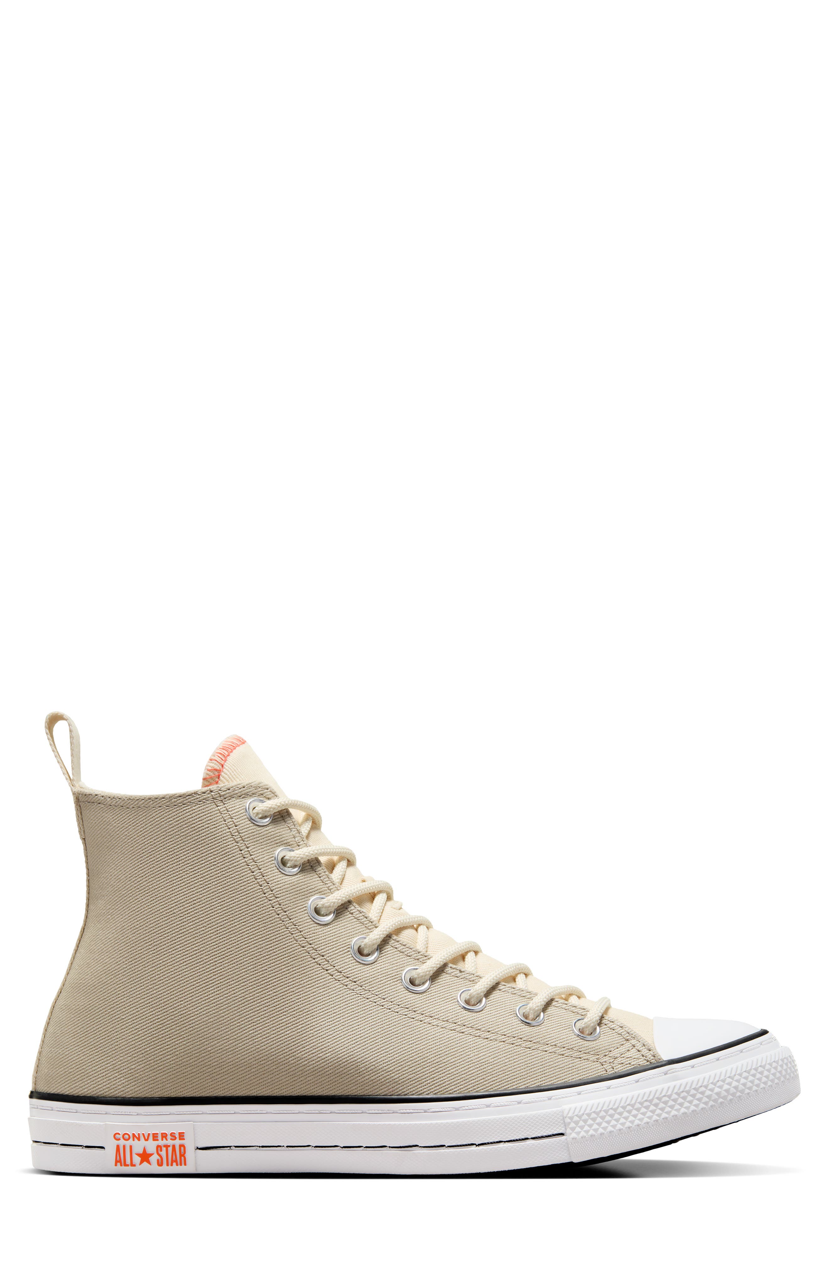 Converse Gender Inclusive Chuck Taylor<sup>®</sup> All Star<sup>®</sup> High Top Sneaker, Alternate, color, Beach Stone/ Natural Ivory
