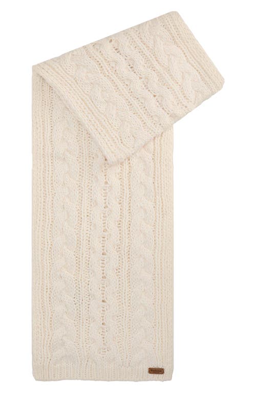 Barbour Penshaw Faux Fur Pompom Beanie & Scarf Set Gift Box In Gray