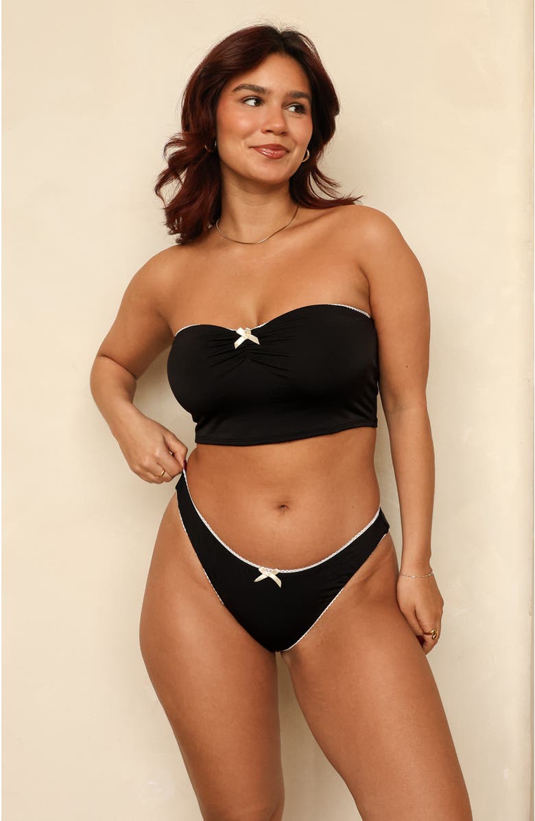 Dippin Daisys Monet Super Cheeky Bottom, Alternate, color, Black