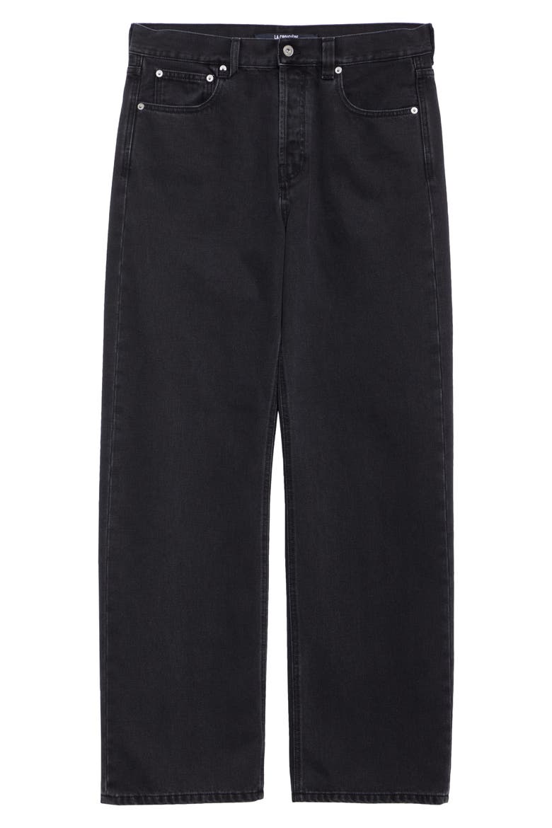 Le de-Nîmes Droit Straight Leg Jeans, Alternate, color, BLACK