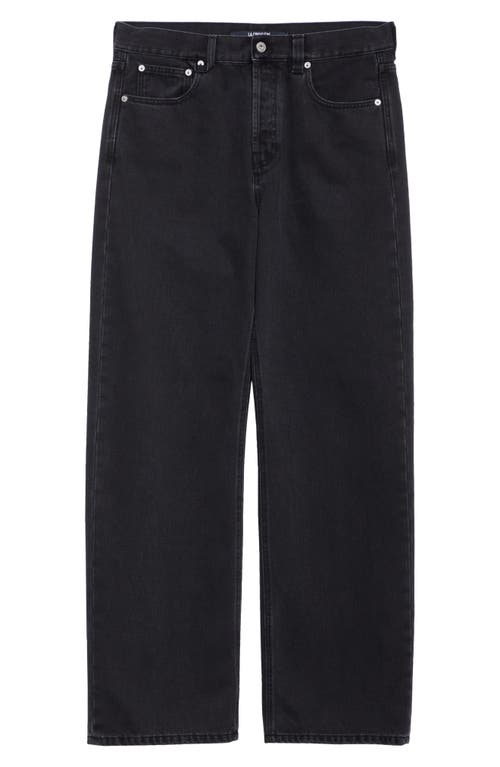 Jacquemus Straight Denim Pants Featuring Belt Loops In Black
