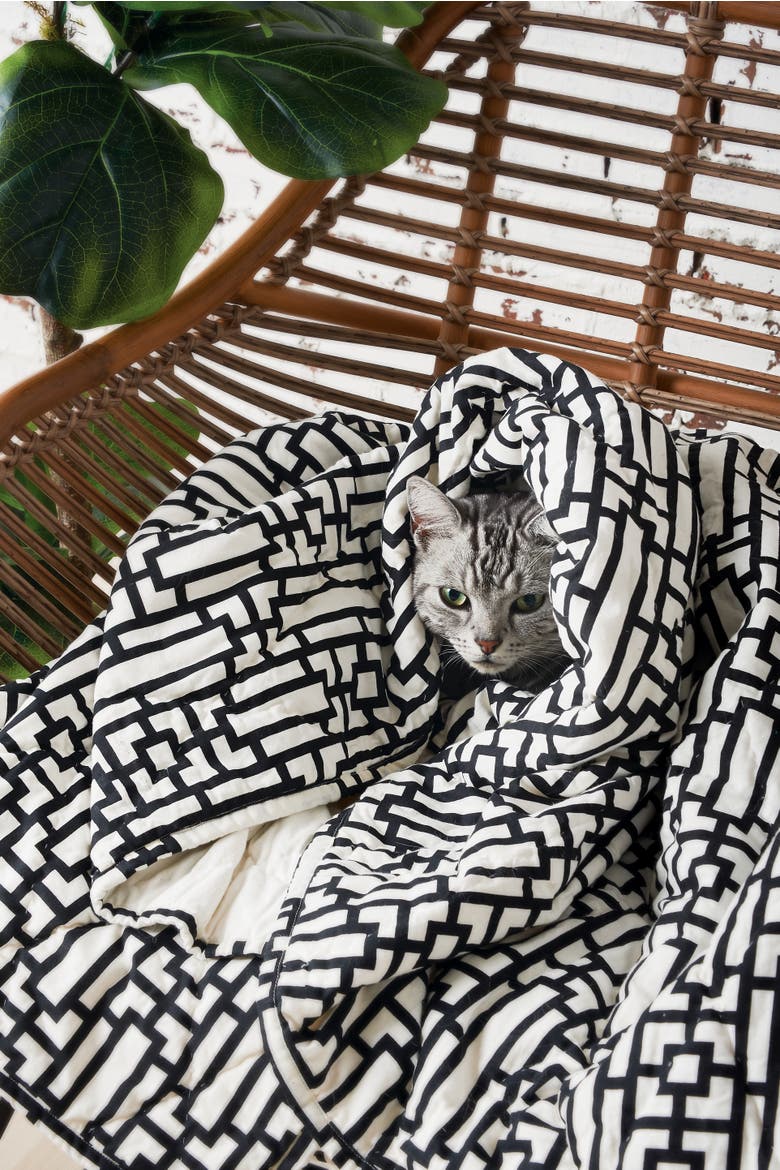 Naya Pet Quilt, Alternate, color, Black