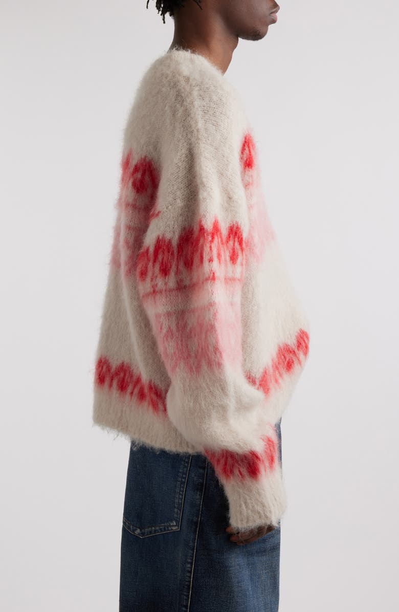 Isabel Marant Dullyth Oversize Wool & Mohair Blend Crewneck Sweater, Alternate, color,