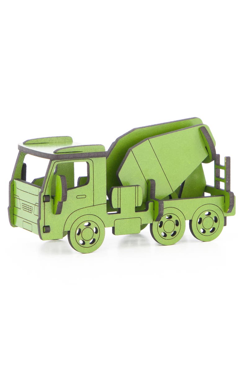 Little & Wood Woodlet Concrete Truck, 3D Wooden Kit Set, Ages 6+, Main, color, Multicolored