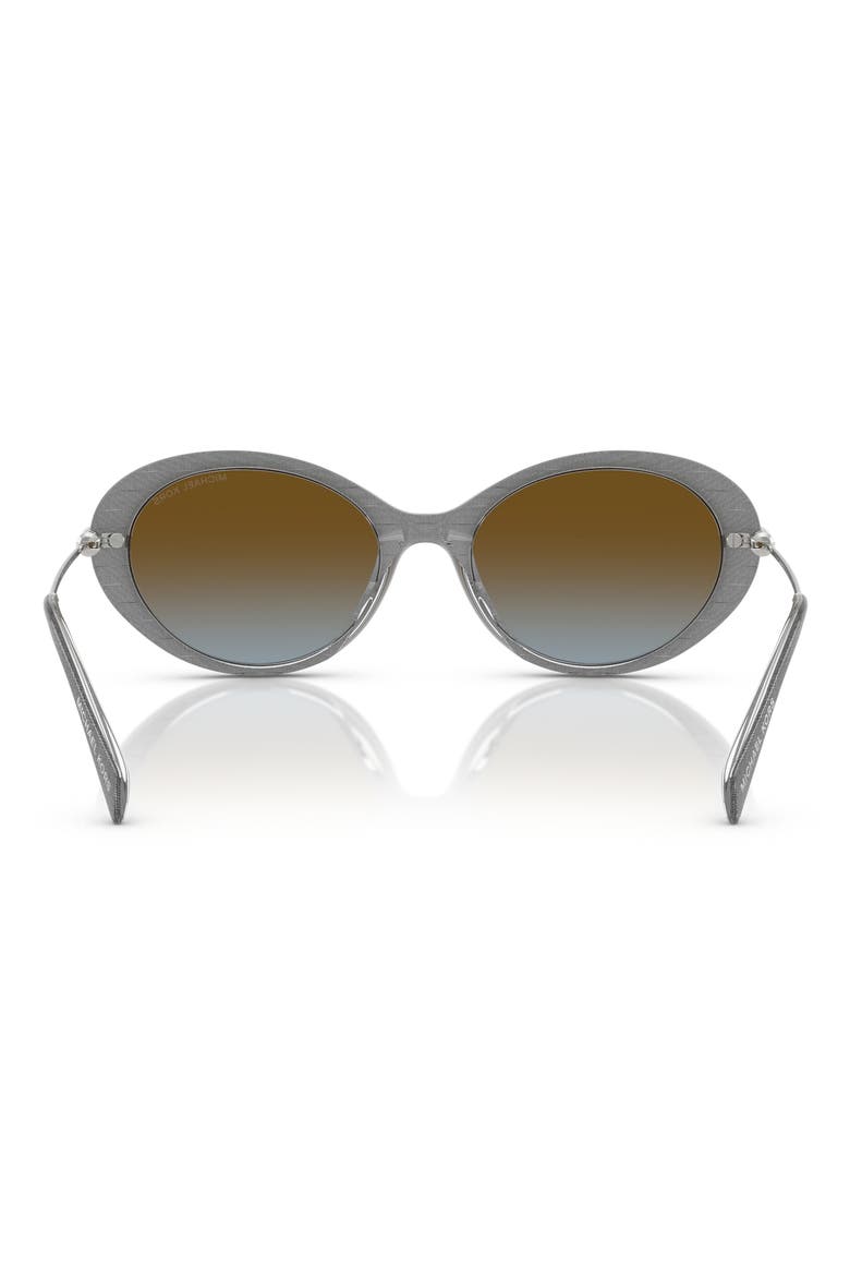 53mm Gradient Oval Sunglasses, Alternate, color, GREY DENIM / BROWN BLUE