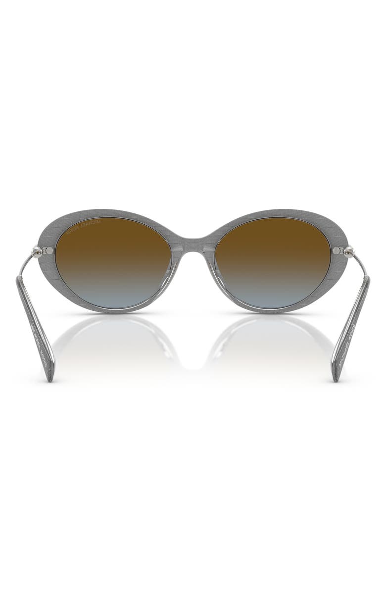 Michael Kors 53mm Gradient Oval Sunglasses, Alternate, color, Grey Denim / Brown Blue
