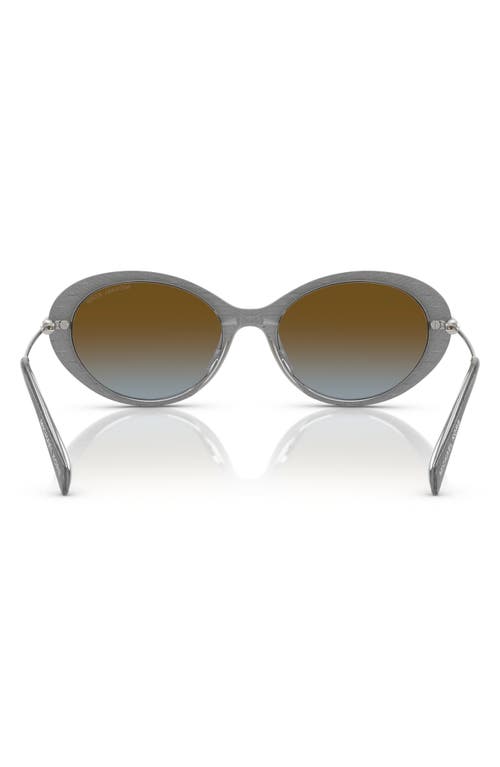 Michael Kors 53mm Gradient Oval Sunglasses In Gray