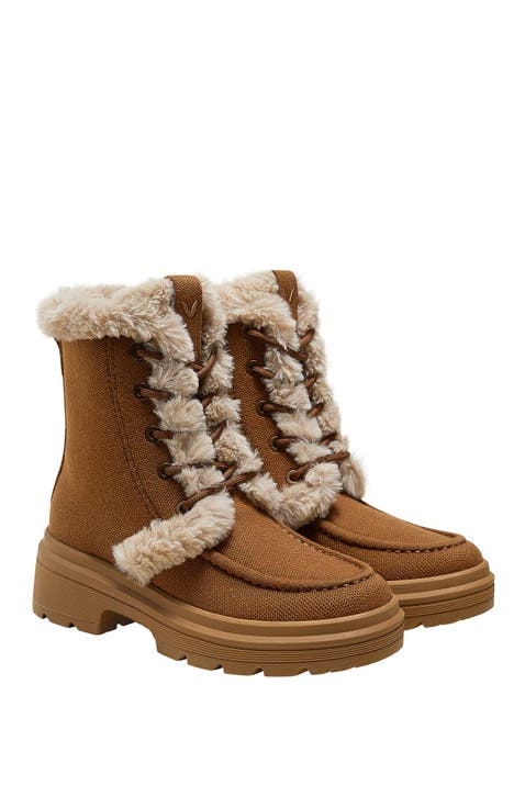 Faux Fur Water-Repellent Lightweight Warm Boots (Terry)