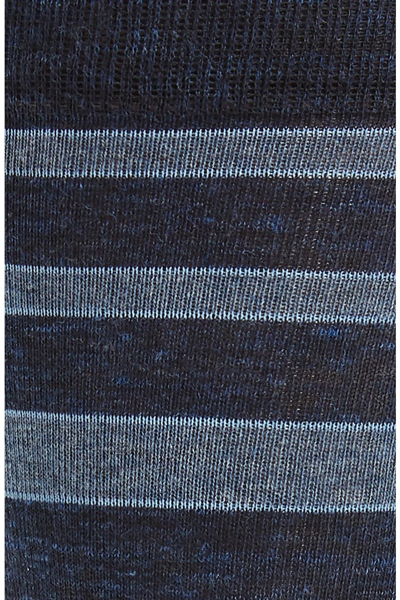 Stripe Socks, Alternate, color, BLUE RAIN HEATHER