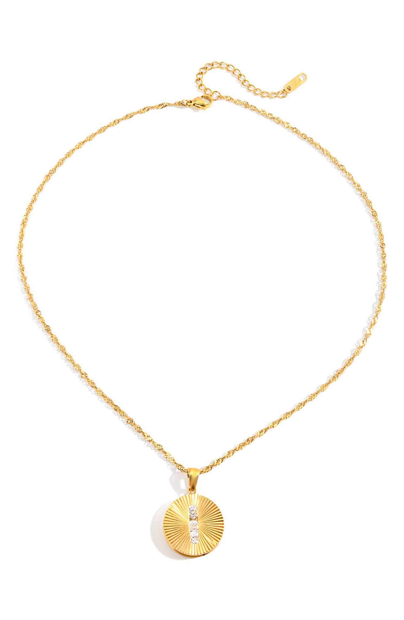 Radiant Disc Pendant Necklace