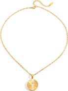 LA MENO Radiant Disc Pendant Necklace