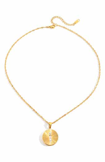 Radiant Disc Pendant Necklace