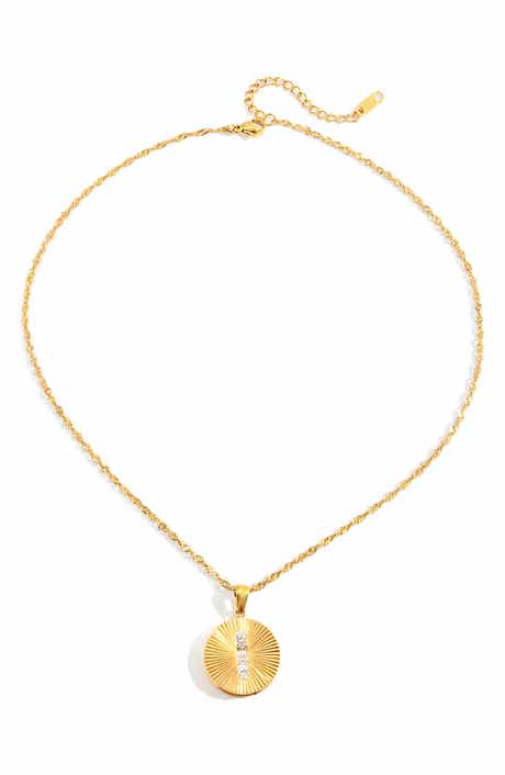 Radiant Disc Pendant Necklace