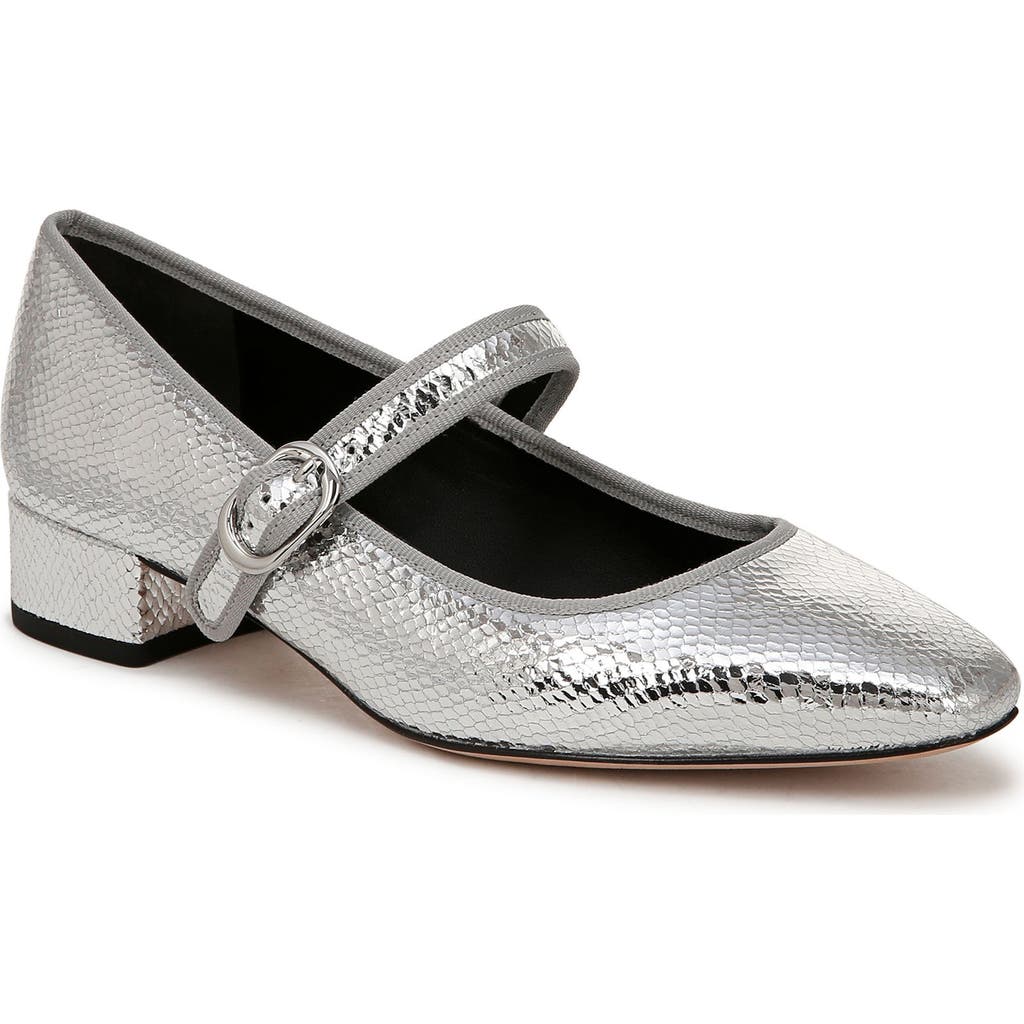 Veronica Beard Cade Metallic Mary Jane Ballerina Pumps