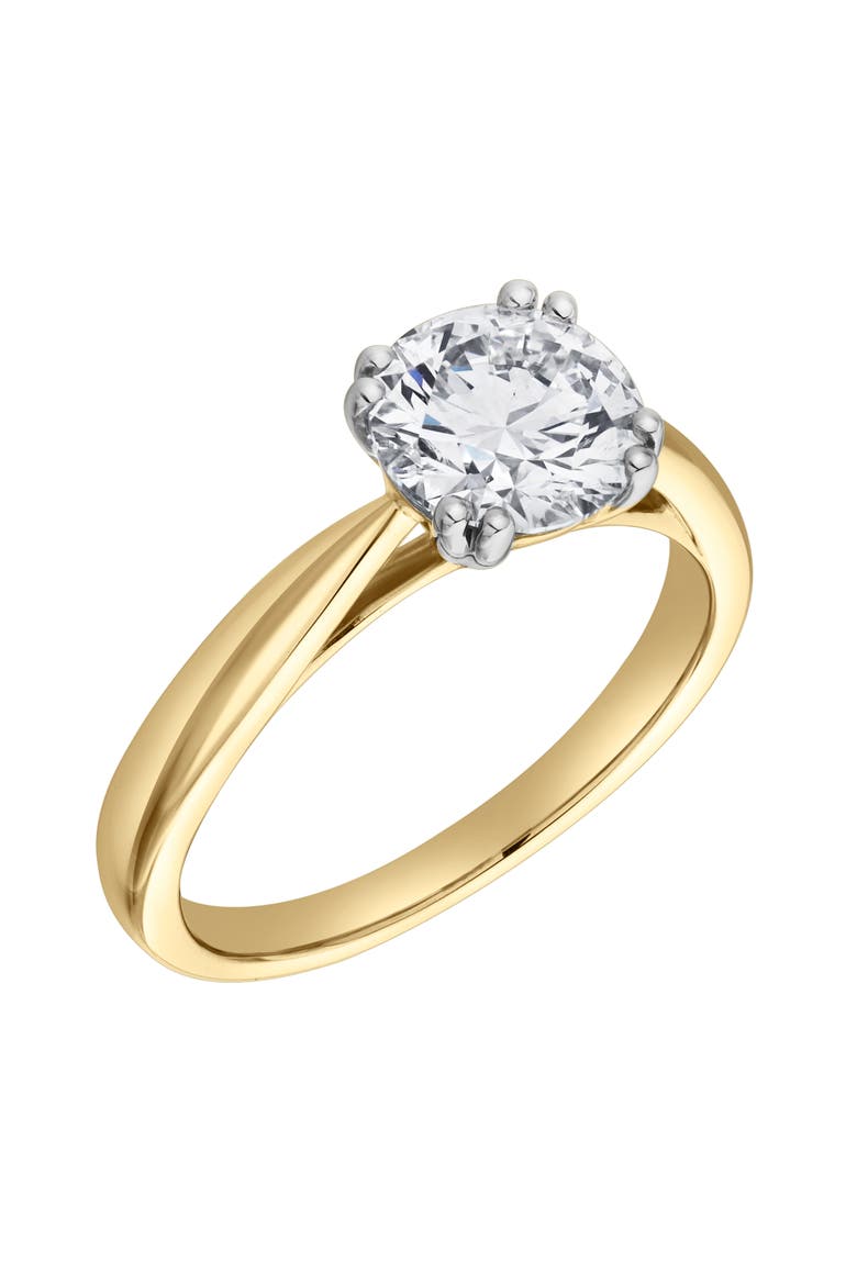 Velora 14K Gold Round Lab Grown Diamond Solitaire Ring - 1.5 Ct, Alternate, color, 14K Yellow Gold